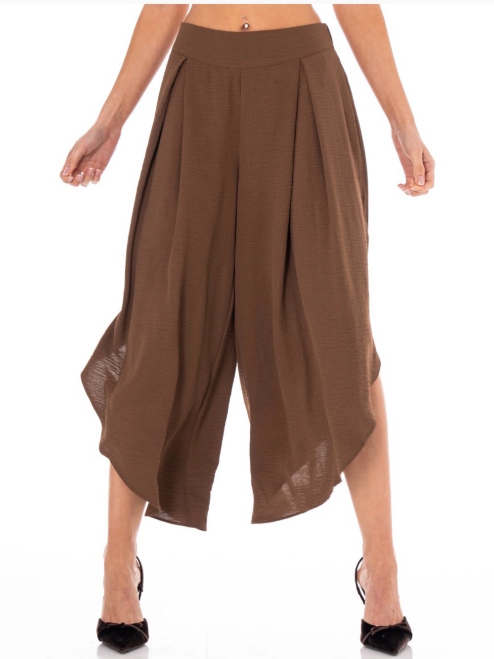 Elegant Draped Wide Leg Pants | SM121